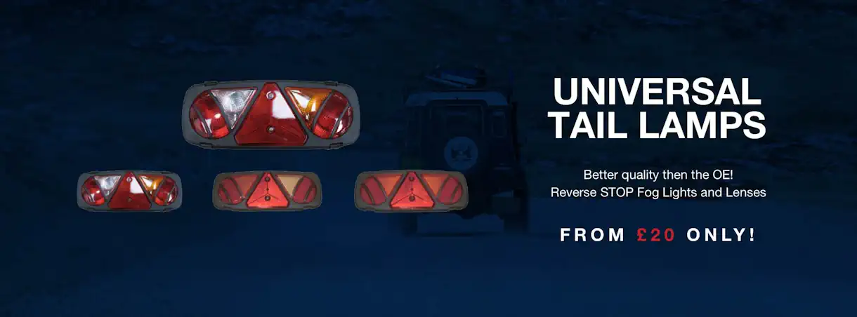 Truck mirror and visibility components banner