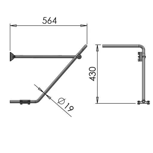 Plant Mirror Arm Mirror Arms 19mm