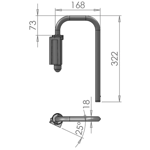 Mirror Arms 18mm RHD/LHD Both Sides 18mm Ø  Man NonHTD