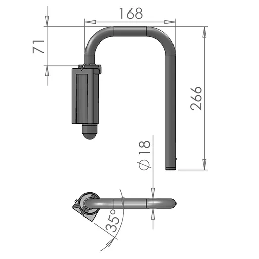 Mirror Arms 18mm RHD/LHD Both Sides 18mm Ø  Man NonHTD