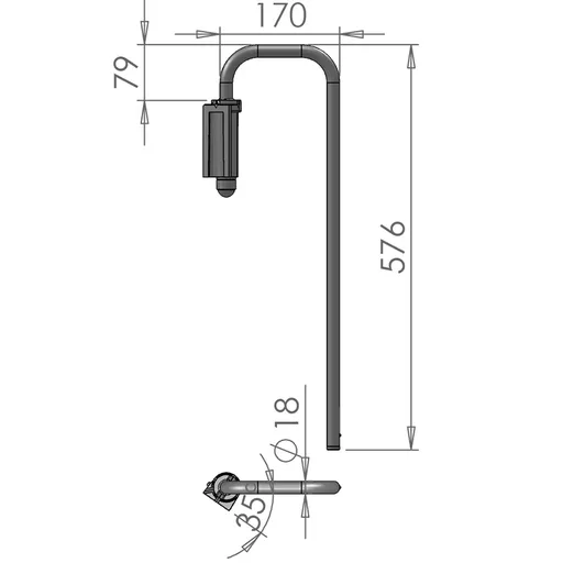 Mirror Arms 18mm RHD/LHD Both Sides 18mm Ø  Man NonHTD