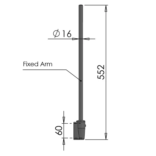 Mirror Arms 16mm RHD/LHD Both Sides 16mm Ø  Man NonHTD
