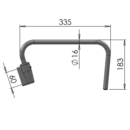 Mirror Arms 16mm RHD/LHD Both Sides 16mm Ø  Man NonHTD