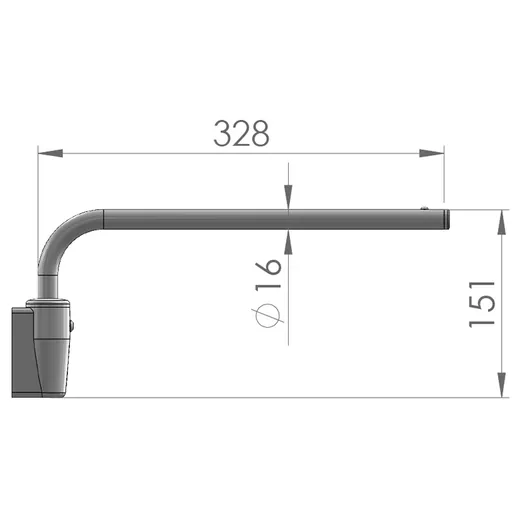 Mirror Arms 16mm RHD/LHD Both Sides 16mm Ø  Man NonHTD