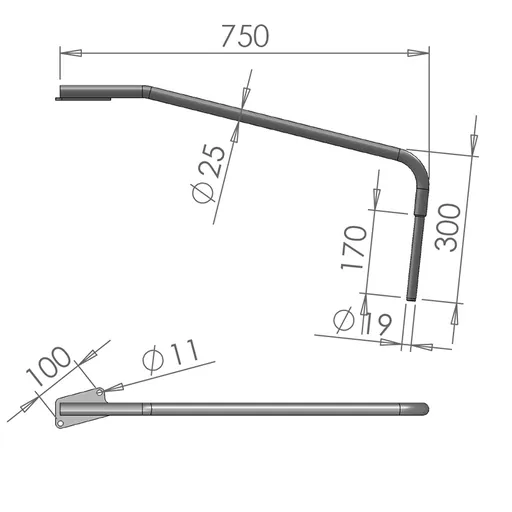 Mirror Arms Miscellaneous RHD/LHD Both Sides 19mm Ø  Man NonHTD