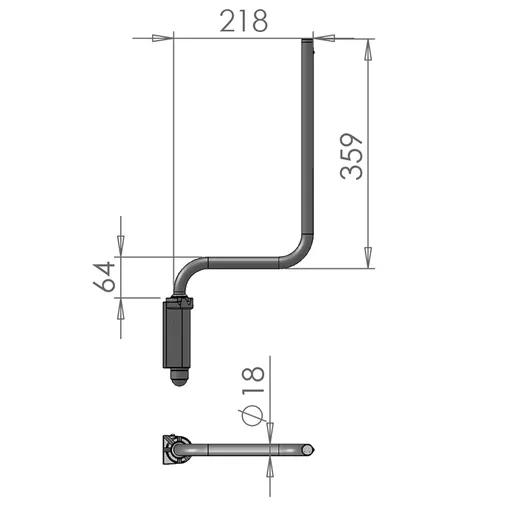 Mirror Arms 18mm RHD/LHD Both Sides 18mm Ø  Man NonHTD
