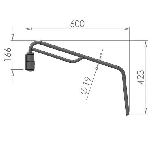 Mirror Arms 19mm RHD/LHD Both Sides 19mm Ø  Man NonHTD