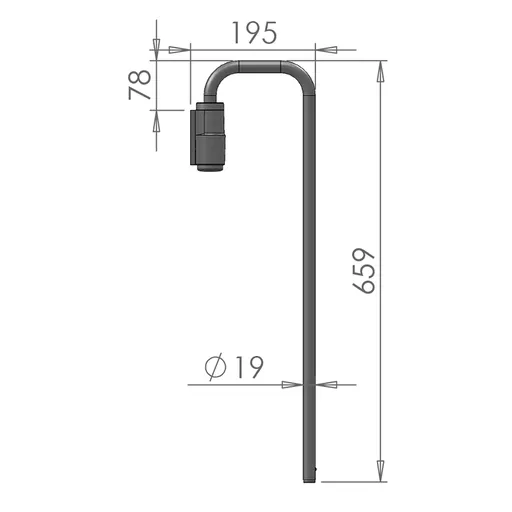 Mirror Arms 19mm RHD/LHD Both Sides 19mm Ø  Man NonHTD