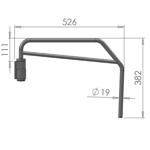 Mirror Arms 19mm RHD/LHD Both Sides 19mm Ø  Man NonHTD