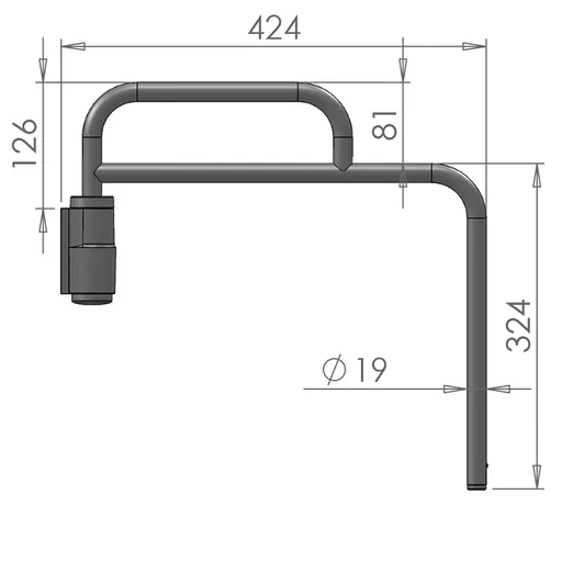 Mirror Arms 19mm RHD/LHD Both Sides 19mm Ø  Man NonHTD