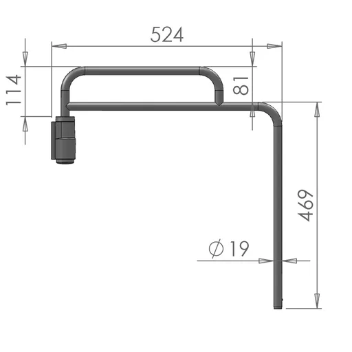 Mirror Arms 19mm RHD/LHD Both Sides 19mm Ø  Man NonHTD