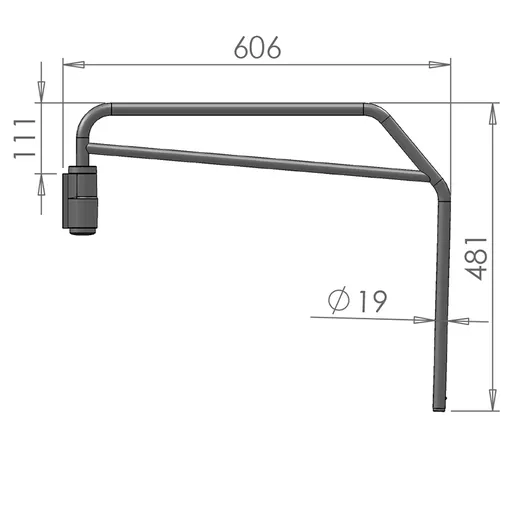 Mirror Arms 19mm RHD/LHD Both Sides 19mm Ø  Man NonHTD