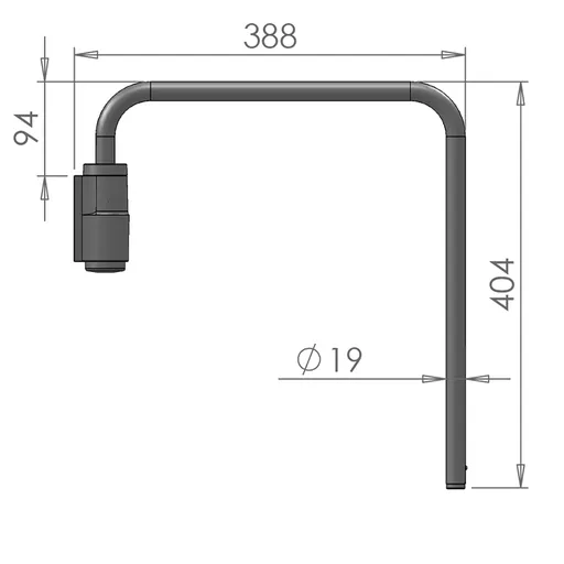 Mirror Arms 19mm RHD/LHD Both Sides 19mm Ø  Man NonHTD