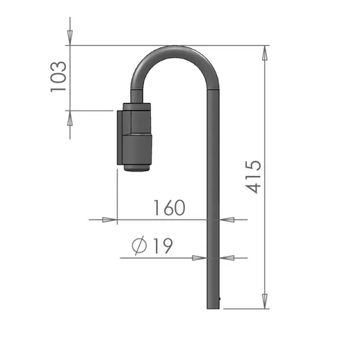 Mirror Arms 19mm RHD/LHD Both Sides 19mm Ø  Man NonHTD