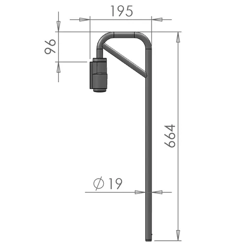 Mirror Arms 19mm RHD/LHD Both Sides 19mm Ø  Man NonHTD