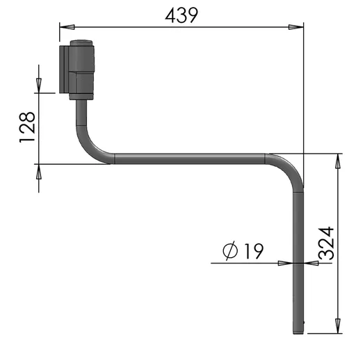 Mirror Arms 19mm RHD/LHD Both Sides 19mm Ø  Man NonHTD