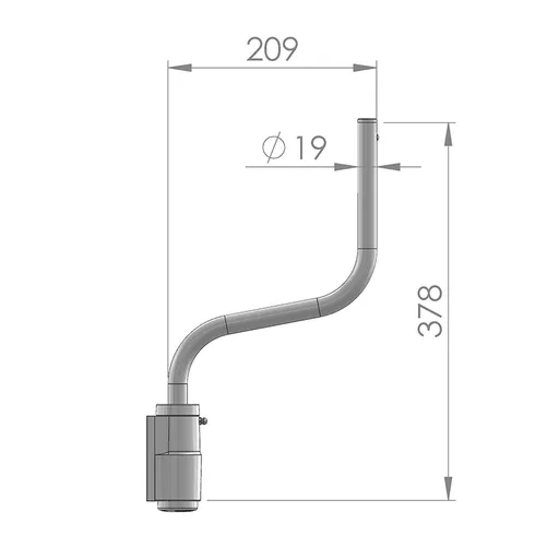 Mirror Arms 19mm RHD/LHD Both Sides 19mm Ø  Man NonHTD