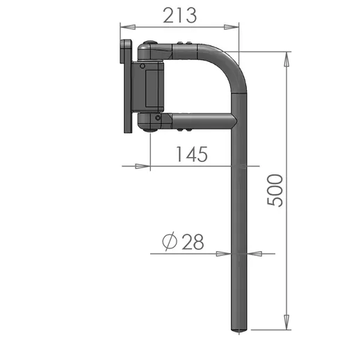 Mirror Arms 28mm RHD/LHD Both Sides 28mm Ø  Man NonHTD