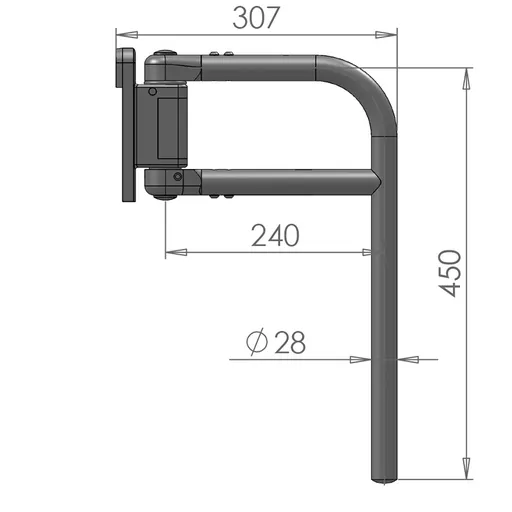 Mirror Arms 28mm RHD/LHD Both Sides 28mm Ø  Man NonHTD