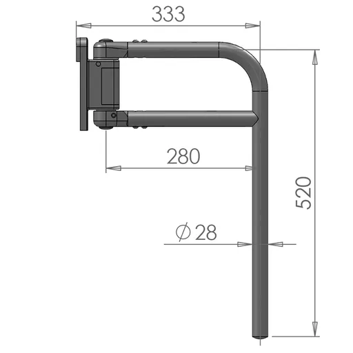 Mirror Arms 28mm RHD/LHD Both Sides 28mm Ø  Man NonHTD