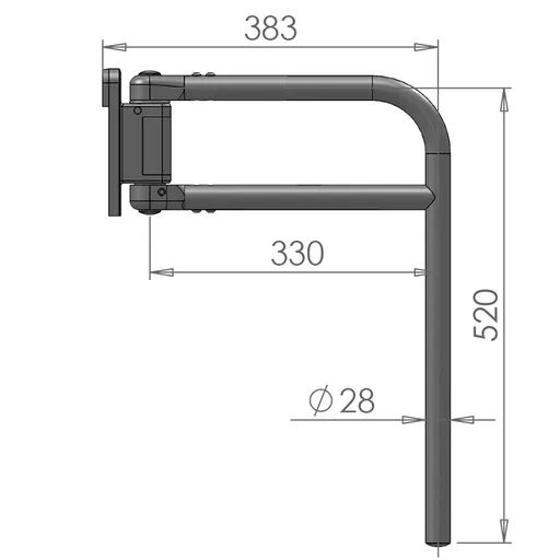Mirror Arms 28mm RHD/LHD Both Sides 28mm Ø  Man NonHTD