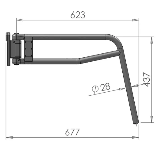 Mirror Arms 28mm RHD/LHD Both Sides 28mm Ø  Man NonHTD