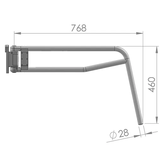 Mirror Arms 28mm RHD/LHD Both Sides 28mm Ø  Man NonHTD