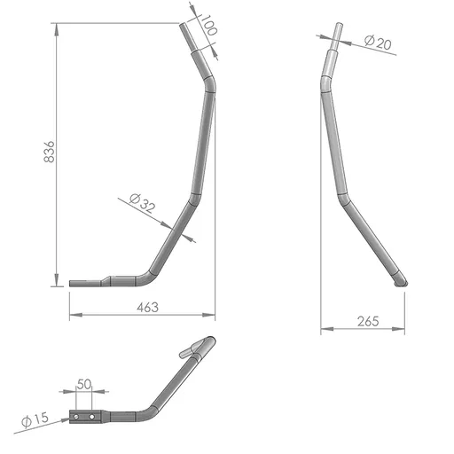 JCB  Mirror Arms Miscellaneous RHD/LHD